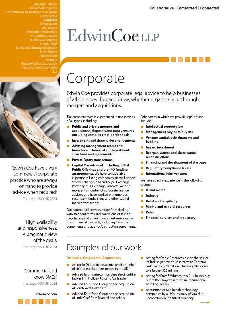 Factsheet orange Factsheet orange