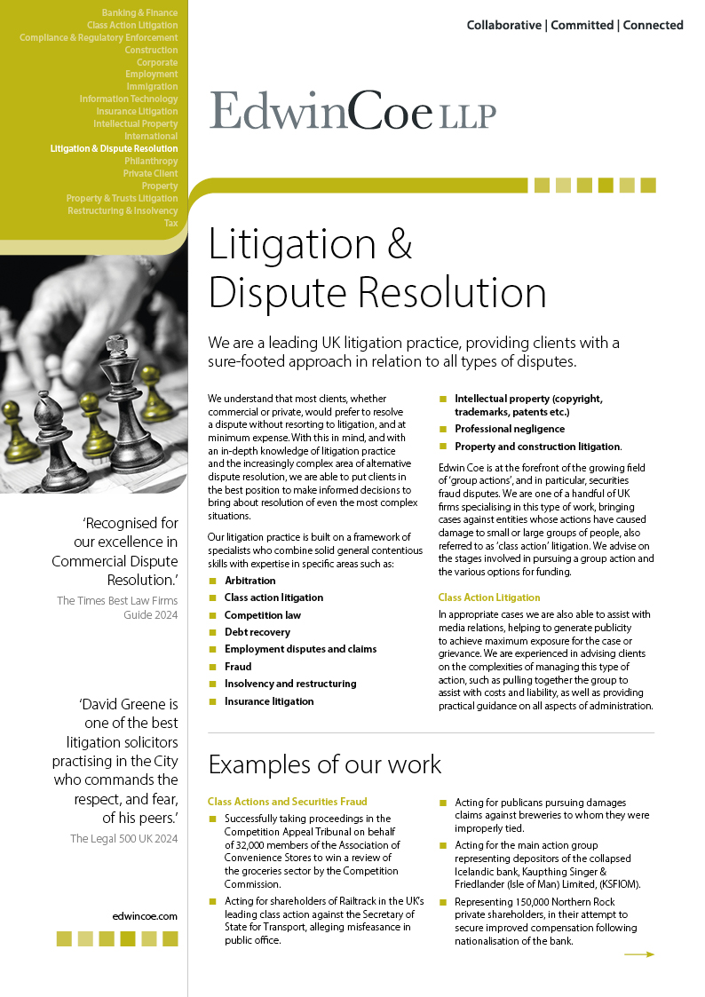 Factsheet green Factsheet green